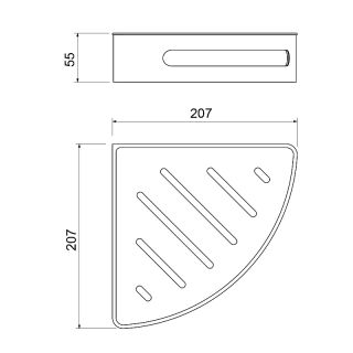 Полка угловая Timo Luiro 18577/03 чёрный матовый
